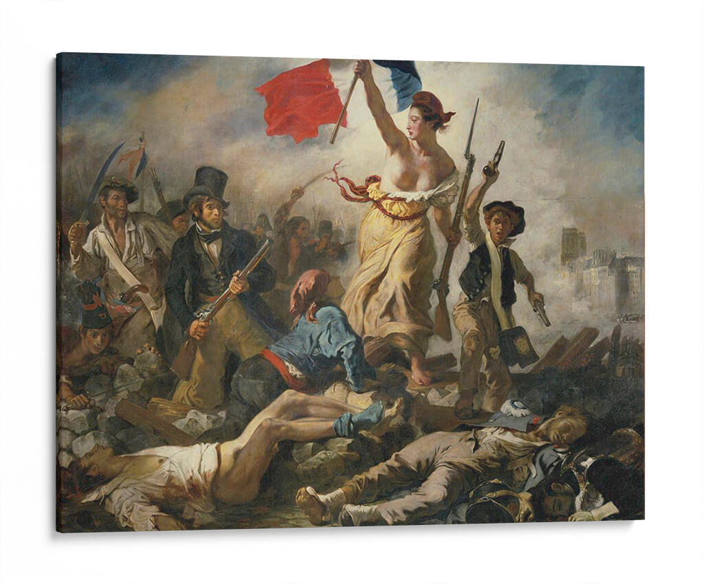 La libertad guiando al pueblo Eugène Delacroix Canvas Lab